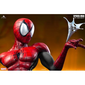 Comic Spider-Man 1/1 Bust by Queen Studios (Red and Black)